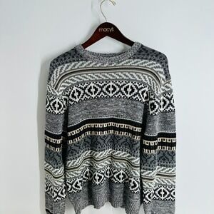 Cotton On Garments Crew Neck Fair Isle Jumper Sweater Multicolor Size Small‎